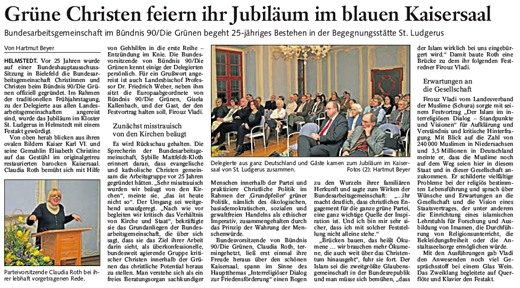 Bericht der Braunschweiger Zeitung, Helmstedt vom 16. März 2009