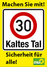 Forderung der Wolfenbütteler Grünen: Tempo 30 im Kalten Tal!